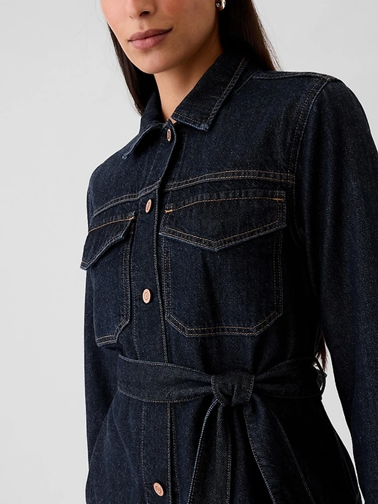 UltraSoft Belted Denim Jacket