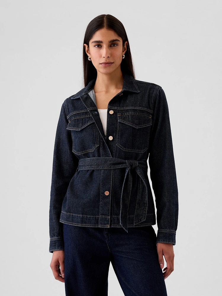 UltraSoft Denim Belted Jacket