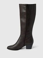 Vegan Leather Tall Heeled Boots