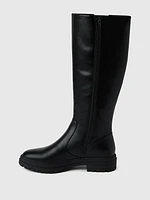 Vegan Leather Tall Boots