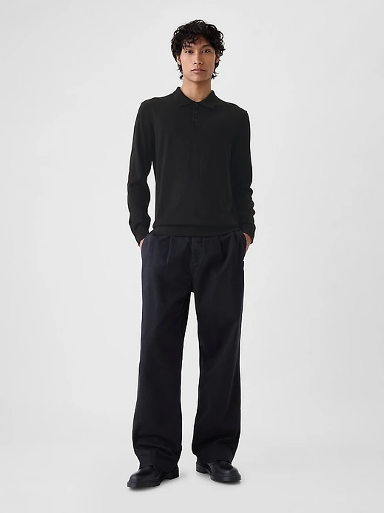 Merino Polo Sweater