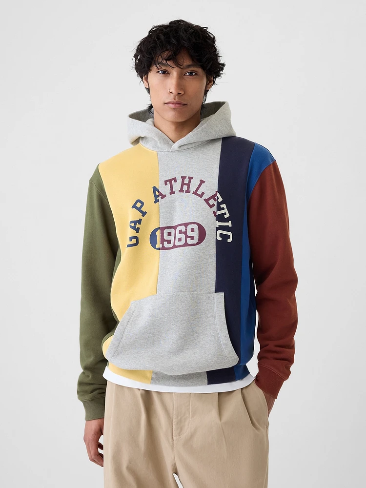 Colorblock Athletic Logo Hoodie