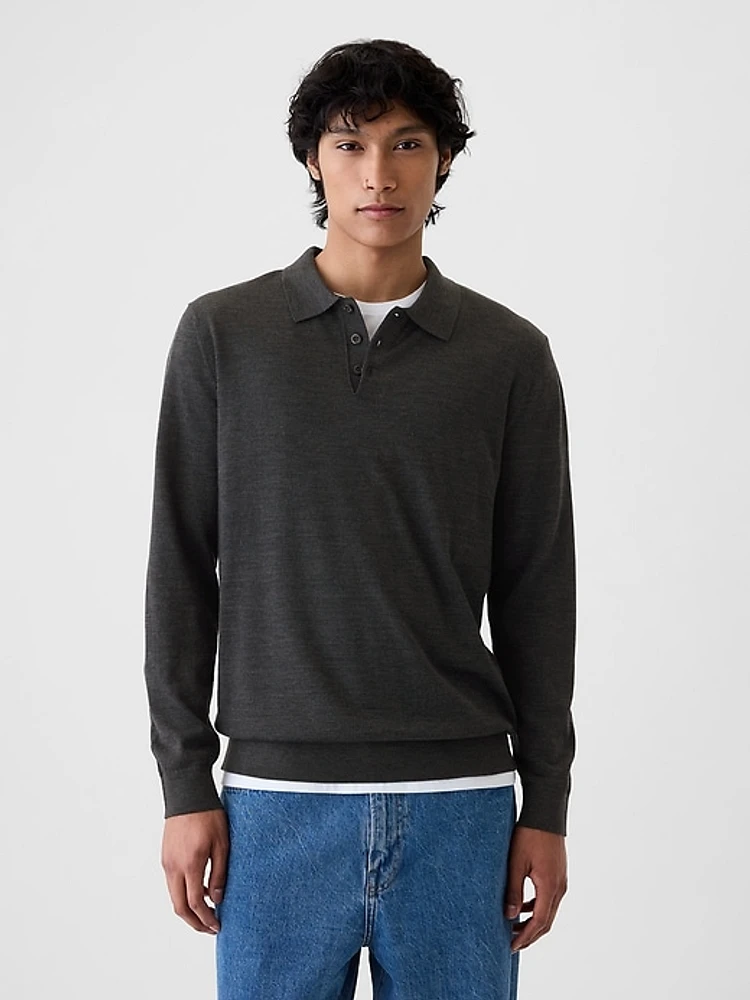 Merino Polo Sweater