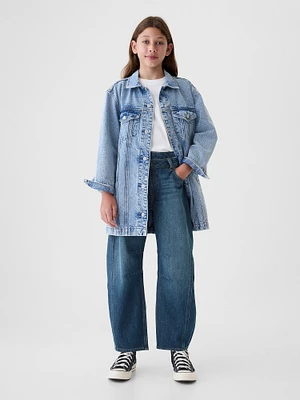 Kids Mid Rise Crossover Horseshoe Jeans