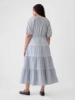 Tiered Maxi Shirtdress