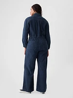 Denim Cargo Jumpsuit