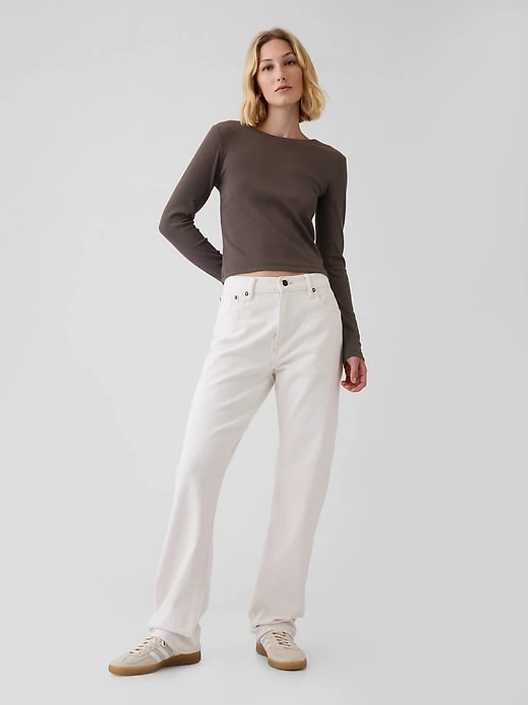 Modern Rib Cropped T-Shirt