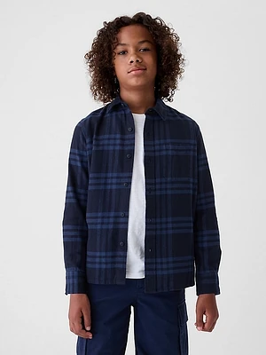 Kids Organic Cotton Flannel Shirt