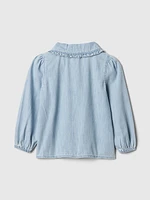 babyGap Denim Ruffle Collar Shirt