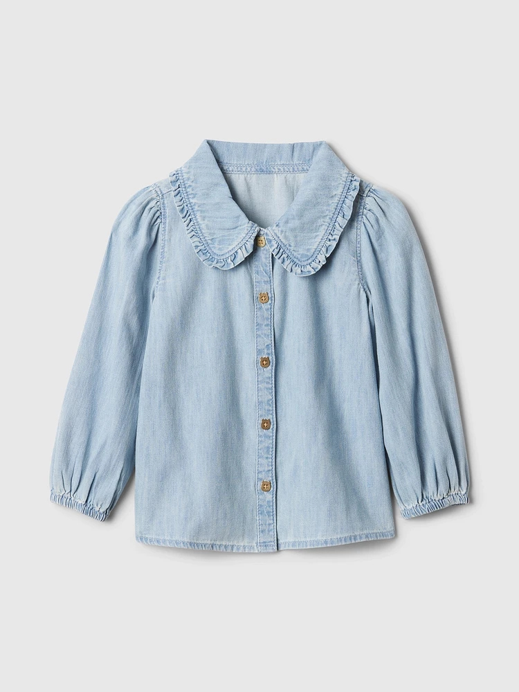 babyGap Denim Ruffle Collar Shirt