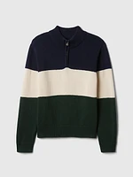 Kids Colorblock Half-Zip Pullover Sweater