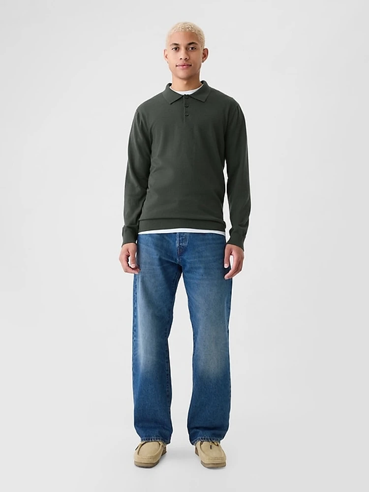 Merino Polo Sweater