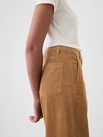 High Rise Corduroy Tapered Ankle Trousers