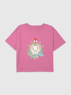 Kids Moana Pua and Hei Graphic Boxy Crop Tee