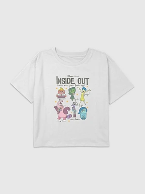 Kids Inside Out Emotions Graphic Boxy Crop Tee