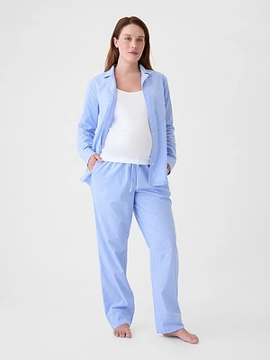 Maternity Poplin PJ Set