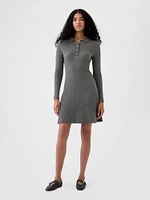 CashSoft Polo Shirt Mini Sweater Dress