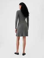 CashSoft Polo Sweater Mini Dress