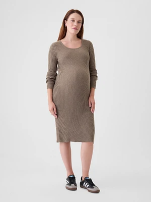 Maternity CashSoft Rib Midi Sweater Dress