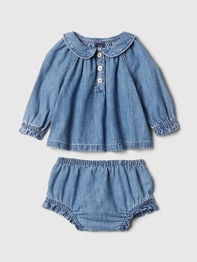 Baby Ruffle Denim Outfit Set