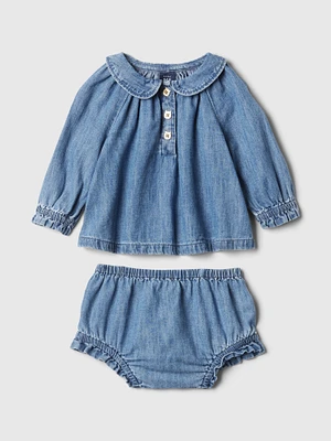 Baby Ruffle Denim Outfit Set