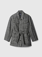 Herringbone Belted Utility Jacket