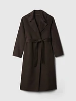 Belted Double-Faced Wool Coat