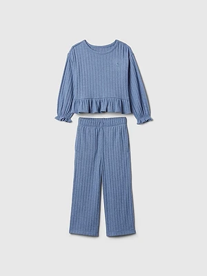 Baby & Toddler Softspun Ruffle Rib Outfit Set