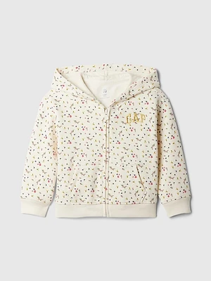 babyGap Vintage Soft Logo Ruffle Zip Hoodie