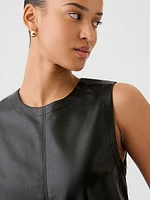 Vegan Leather Shell Tank