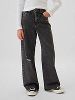 Kids Low Rise Stride Wide-Leg Foil Jeans