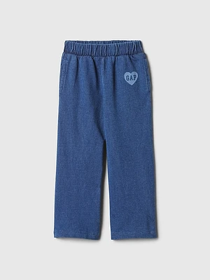 Baby & Toddler Vintage Soft Wide-Leg Logo Sweatpants