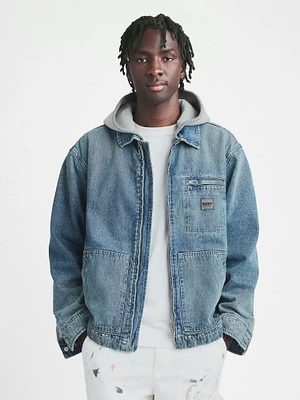 gap & madhappyhooded workwear jacket