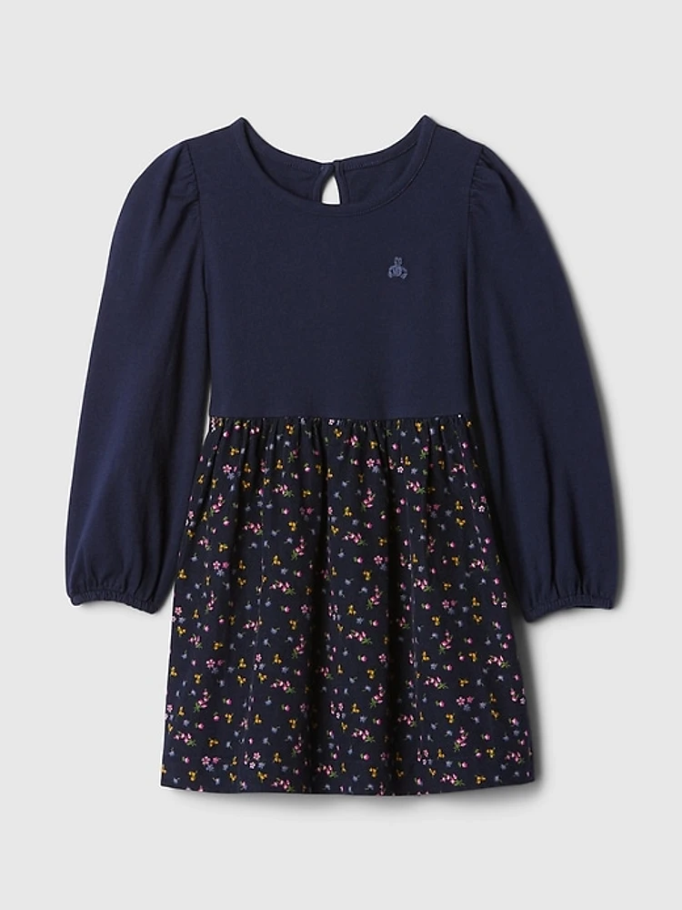 babyGap 2-in-1 Puff Sleeve Skater Dress