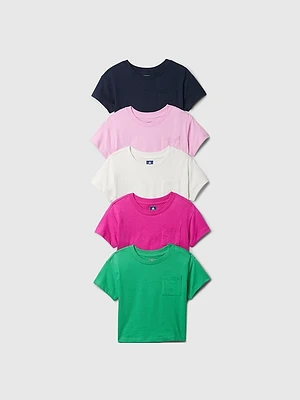 Baby & Toddler Organic Cotton Mix Match Pocket T-Shirt (5-Pack)