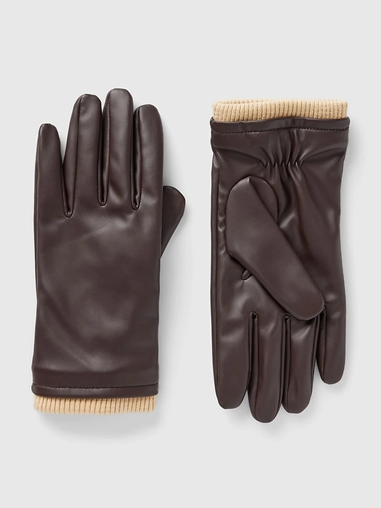 Vegan Leather Gloves