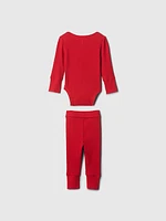 Baby Grow-With-Me Rib Outfit Set