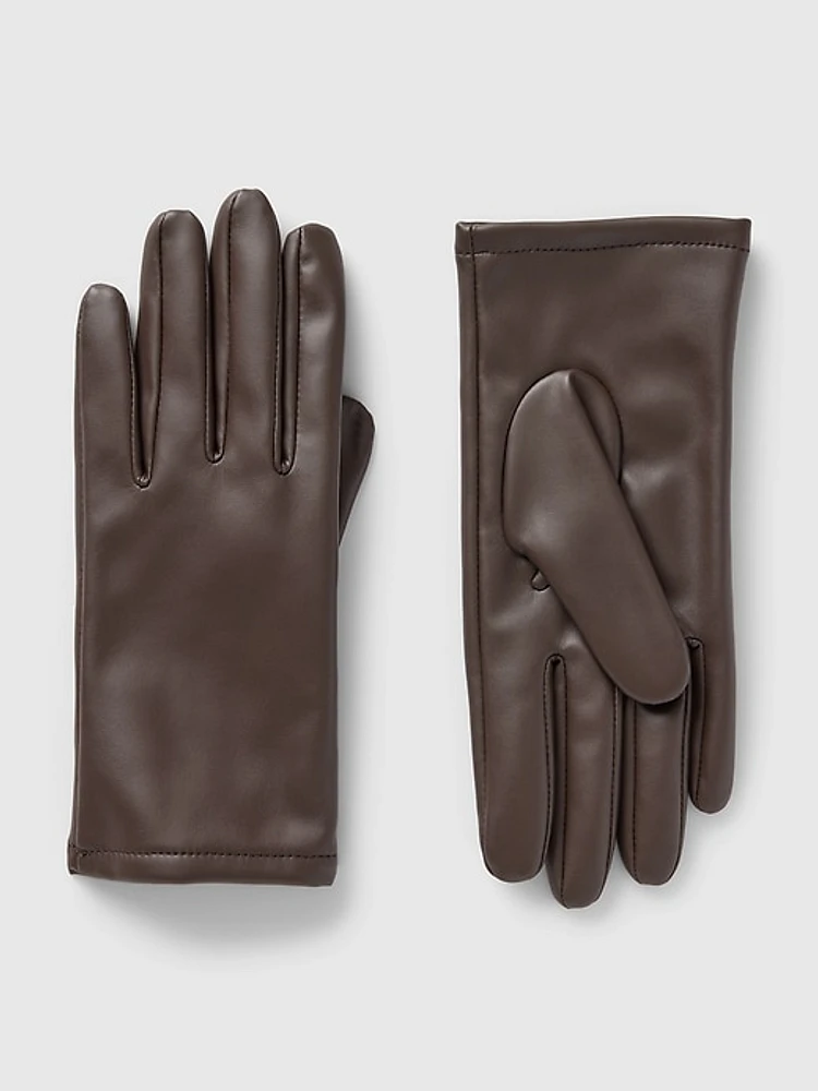 Vegan Leather Gloves