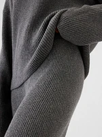 CashSoft Shaker-Stitch Sweater Pants