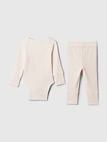 Baby Grow-With-Me Rib Outfit Set