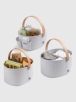 babyGap 3 Pack Nested Fabric Storage Bins with Handles