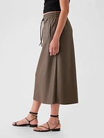 Vegan Leather Midi Skirt