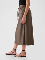 Vegan Leather Midi Skirt