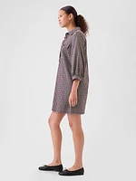 Flannel Utility Mini Shirtdress