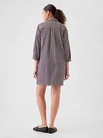 Flannel Utility Mini Shirtdress