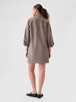 Vegan Suede Shift Mini Dress