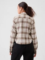 Cropped Flannel Shirt