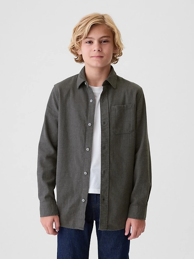 Kids Organic Cotton Flannel Shirt