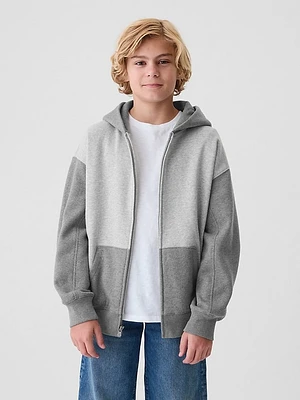 Kids Vintage Soft Colorblock Zip Hoodie