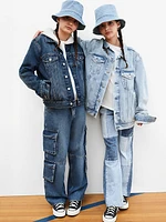 Kids High Rise Patchwork '70s Flare Jeans